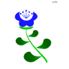 Blue folk art motive #3
