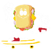 Sandwich Skateboarder Skateboarding Skateboard