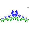 Blue folk art motive #5