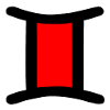 Astrological symbol Gemini, twin