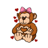 Monkey Mama Heart Monkey Love Monkey Mamma