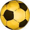 Football Sticker Black Gold Ball