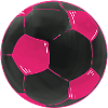 Football Pink Black Footballs Sticker