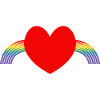 Regenbogen pride herz