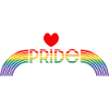 Rainbow pride rainbow heart