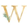 Monogramme personnalisable W Botanique