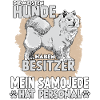 Samojede Hundebesitzer Gassi Witziges Hundehalter