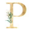 Monogramme P Botanique personnalisable