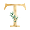 Monogramme personnalisable T Botanique