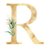 Customizable Monogram R Botany