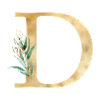 Customizable Monogram D Botany