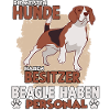 Beagle Hundebesitzer lustiges Jagdhund Gassi