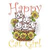 Happy Cat Girl Kitten