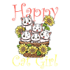 Happy Cat Girl Kitten