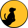 Moon Cliff Sitting Dog