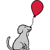 Balloon dog cool sitting