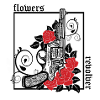 revolver with flowers