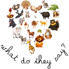 Cartoon children's animals