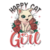 Happy Cat Girl Kitten