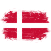Grunge Dannebrog Brush Flag Design