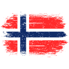 Norwegian Nordic Brush Flag