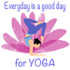 Everyday yoga with flower accent