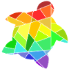 Rainbow Geometric Figures Turtle
