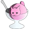 Raspberry Ice-Cream Cat