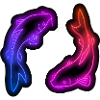 Red And Blue Koi