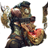 steampunk guitar robot
