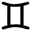 Astrological symbol Gemini, twin