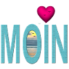 Moin Meer Holztextur mit Herz