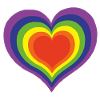 Herz Regenbogenfarben
