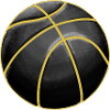 Basketball Sticker Black Gold Ball