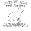 German Shepherd owner fun walk