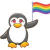 Antartide Animale Gay Pride Pinguino Arcobaleno LGBT