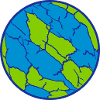 Planet Ball Cracks Pattern