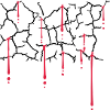 Blood Drops Cracks Pattern