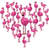 Flamingo Heart Women Girls Kids