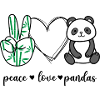 Peace Love Pandas