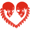 Red Skull Heart