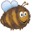 Funny fat bumblebee