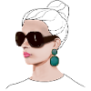 Cool woman with poker face