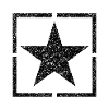 Sponge stencil Star inside square