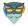 LGBT Animal Owl Arc-en-ciel