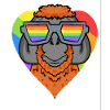 Arc-en-ciel d’orangs-outans animal LGBT