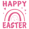 Happy Easter Women Girls Rainbow