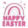 Happy Easter Women Kids Rainbow