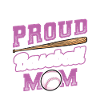 Laut und stolzer Baseball-Mutter