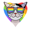 LGBT Cat Japanese Bobtail Rainbow
